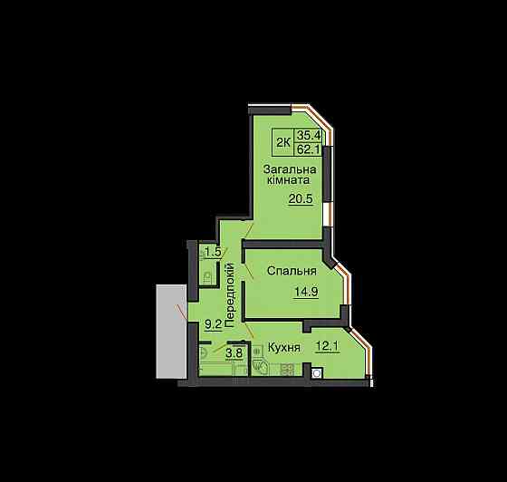 2 к двокімнатна від забудовника квартира ЖК Софія Клубний Софіївська Борщагівка