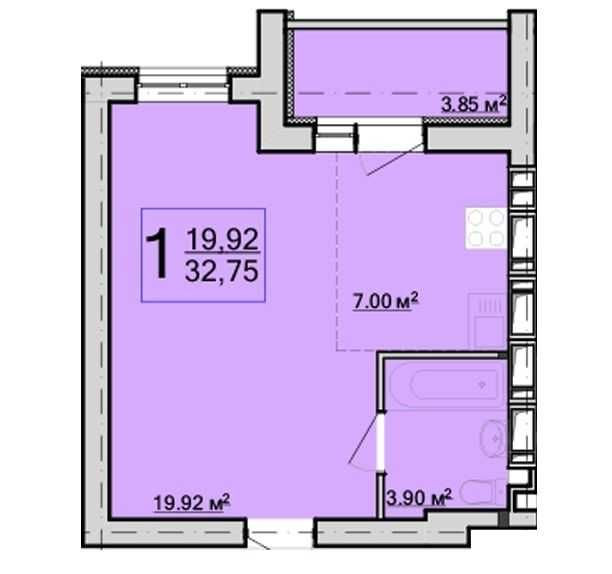 12500$ Реально! Дом Обжит! ЖК Птичка, Продам 1 ком квартиру пл 33м2! A Харків - зображення 3