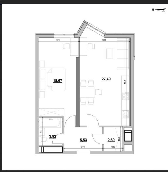 Продам чудову 1к квартиру 58м2, ЖК Нордіка ( Nordica ), 1 будинок Київ - зображення 2
