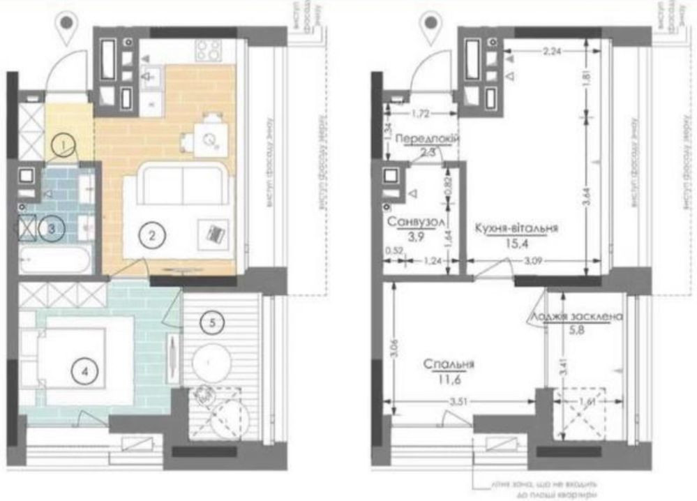 Гарета Джонса 1к40м2 ЖК Unit Home Юнит Хоум Лукьяновка Киев - изображение 2