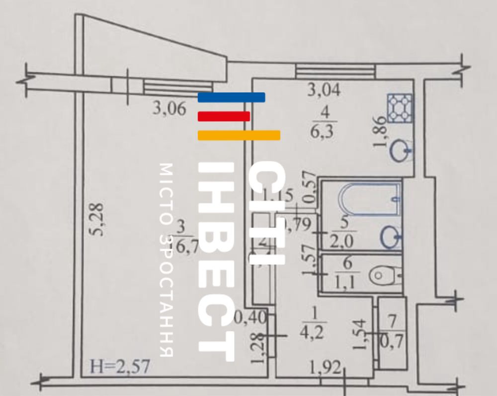1 из. кв. возле метро «Алексеевская» 1 минута, Людвига Свободы Харків - зображення 1