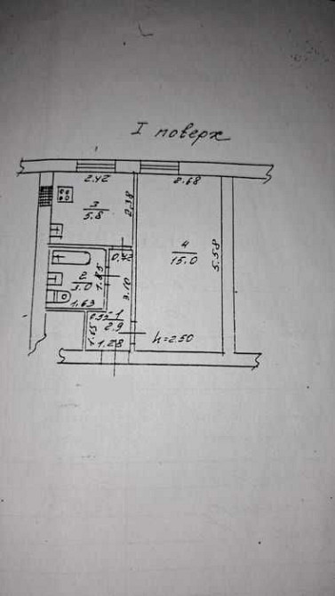 Стандартная 1 ком -30 метров. Центр. "Хрущевка". 1/5 эт. ул. Средняя Одеса - зображення 7