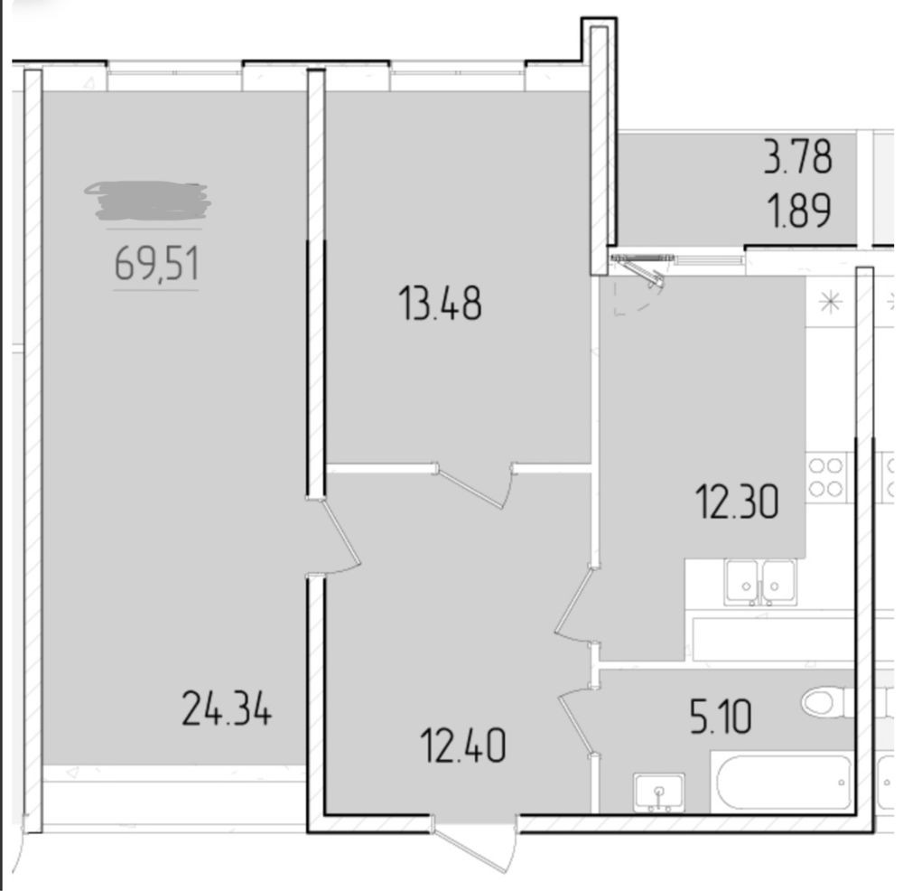 2х-комнатная 860$ м2 Краснова 60 Жемчужина вид на Ипподром! Одеса - зображення 1