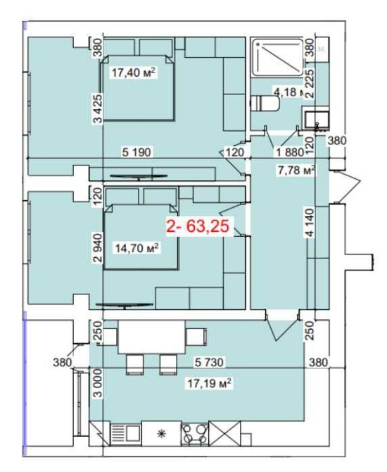 Продається 2 кім квартира, 63.25 м.кв в м.Коломия Коломыя - изображение 1