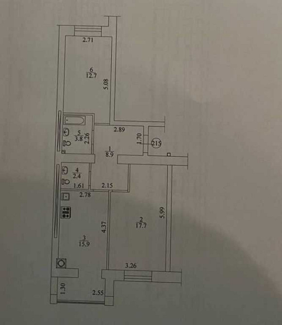 2кк квартира з ремонтом/62 кв.м/ 3 поверх/газ/Софіївська Борщагівка Софіївська Борщагівка - зображення 6