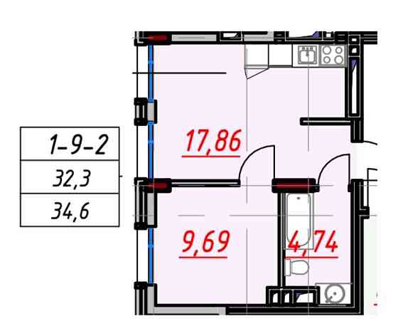 Срочно!1-к квартира 34,6 м2 Простір на Літературній Каманіна Одесса