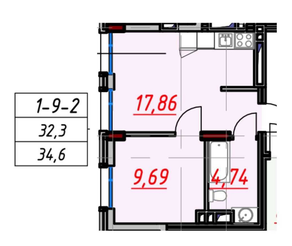 Срочно!1-к квартира 34,6 м2 Простір на Літературній Каманіна Одесса - изображение 4