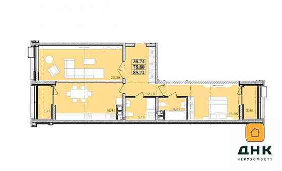 ‼️Большая Двухкомнатная квартира 86 м2 на Фонтане ЖК Модерн ул Франко Одесса
