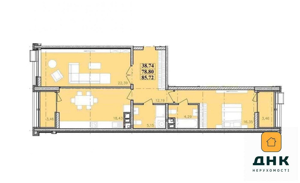 ‼️Большая Двухкомнатная квартира 86 м2 на Фонтане ЖК Модерн ул Франко Одесса - изображение 3
