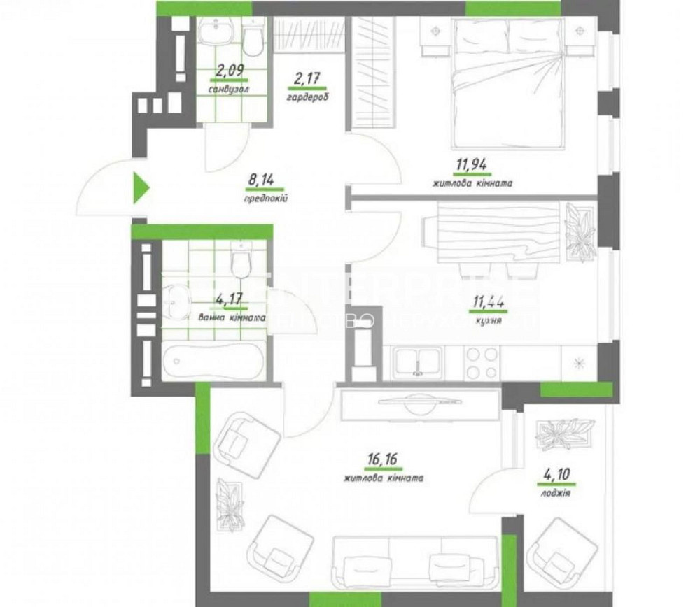 Продається 2к квартира, ЖК Нивки Парк (метро Нивки) Київ - зображення 2