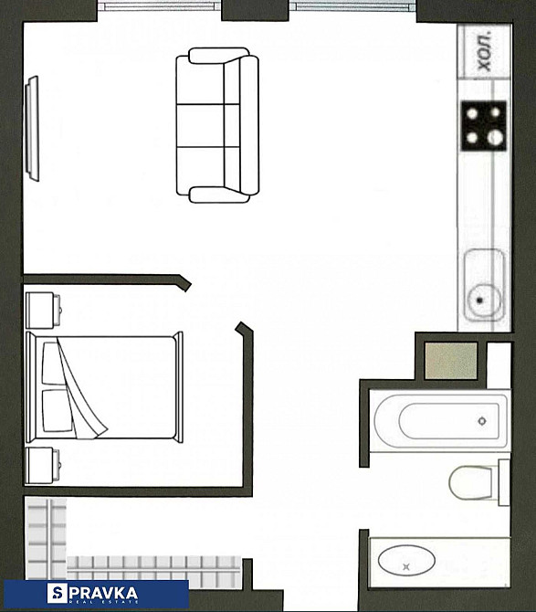1- ком в 59 Жемчужине с видом на море 46 квадратов Крижанівка - изображение 5