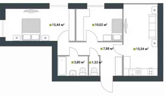 Терміново 2-к 55м2 жк Ідиліка Буча