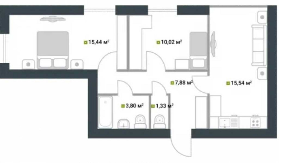 Терміново 2-к 55м2 жк Ідиліка Буча - зображення 1