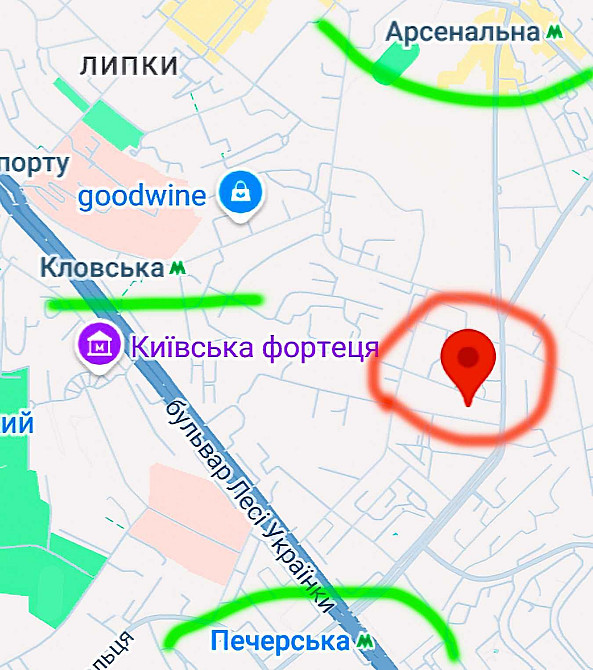 метро Печерск и Арсенальная рядом Готово и Печерская площадь Киев - изображение 8