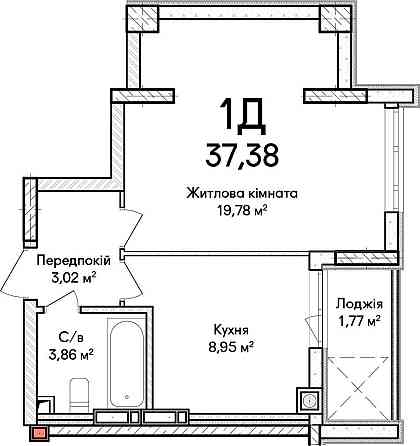 Однокімнатна квартира з лоджією та видом на набережну! Київ