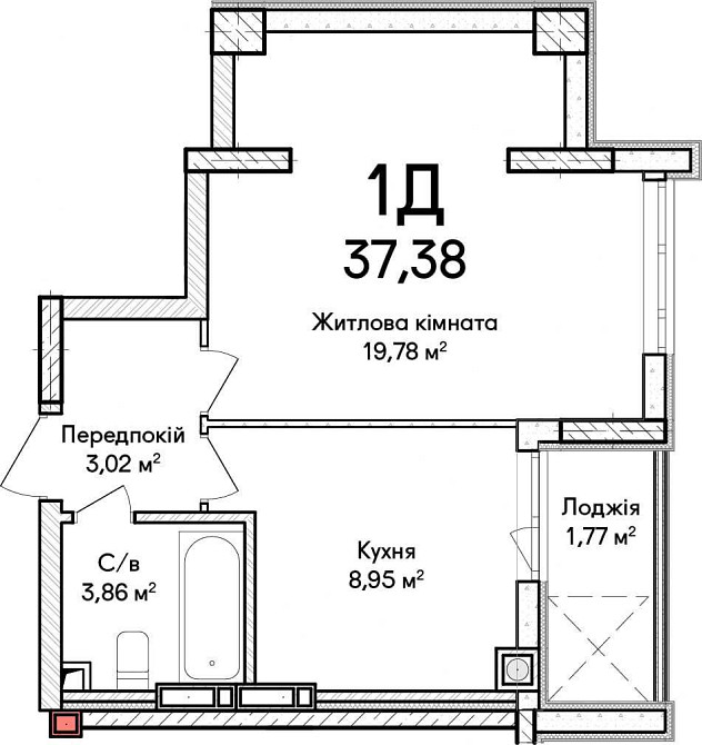Однокімнатна квартира з лоджією та видом на набережну! Київ - зображення 1