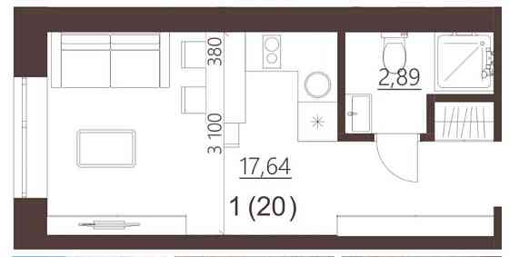 Квартира де з газом в зданому будинку .Цегляний будинок Гостомель