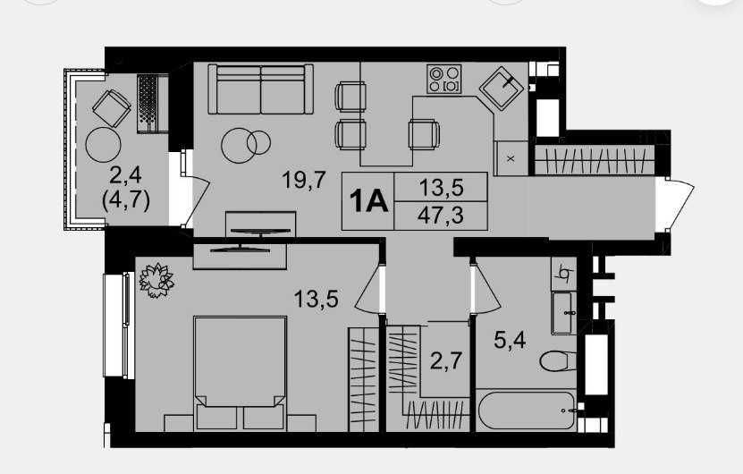 Однокімнатна квартира в Централ Парк Винница - изображение 7