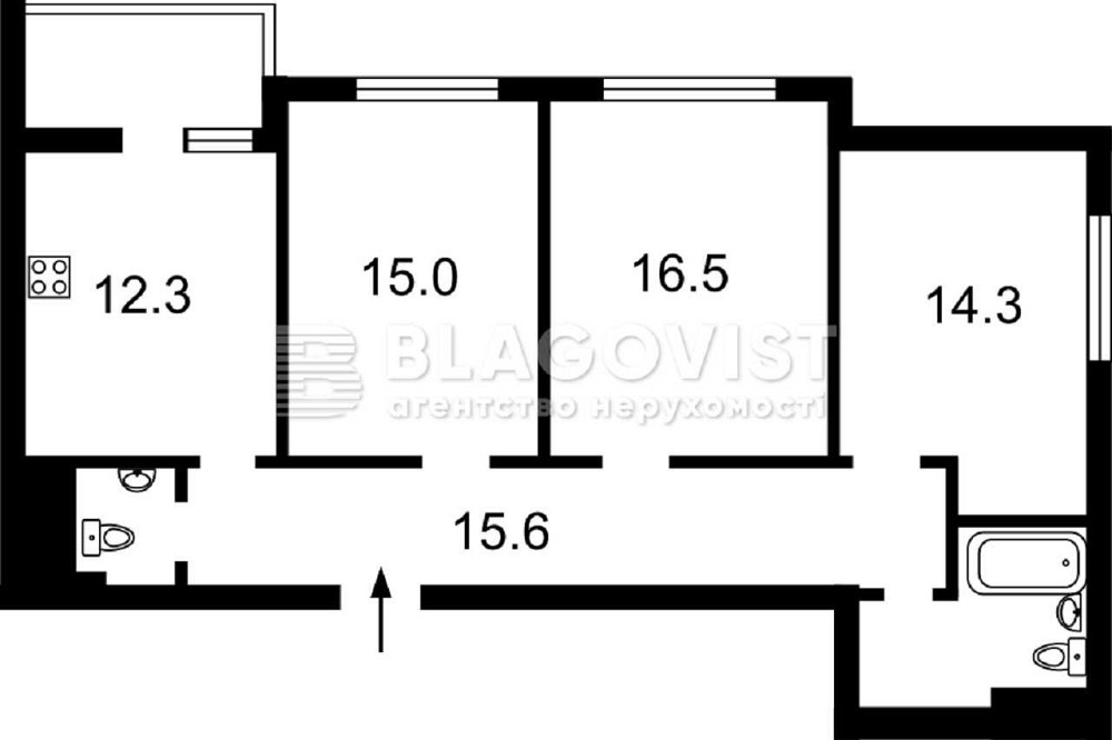 Продаж 3-ї квартири, вул. Академіка Заболотного, 15г. 90000 $ Хотов - изображение 2