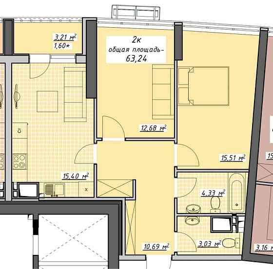 Срочно! ЖК "АТМОСФЕРА" 2-ком квартира! Секция СДАНА! Одесса