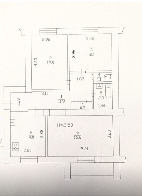 Продам 3-к. кв. улучшенной  планировки 70 кв.м Одесская Харків - зображення 3