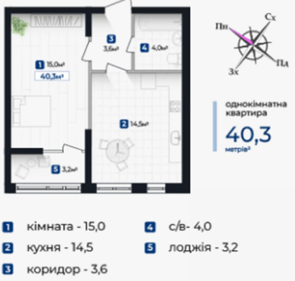 Однокімнатна квартира поруч з центром Ивано-Франковск - изображение 5