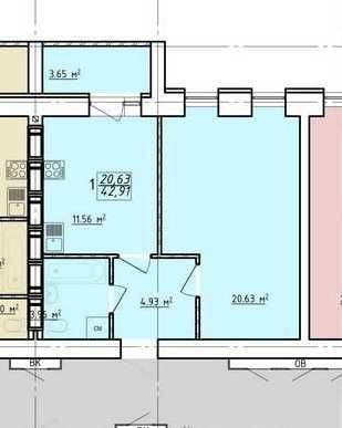 Новинка! ЖК Левада 2, Продам 1 ком квартиру пл 43м2, этаж 3/16ти! A Харків - зображення 3