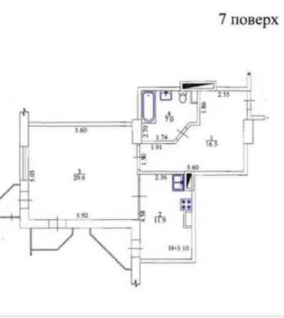 ЖК Монте Плаза! 1к квартира в строительном состоянии! 71м2 (19963) Харків