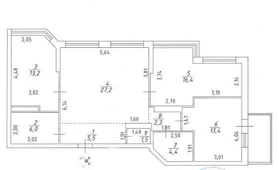 Без комиссии! Продам 3-комнатную квартиру с ремонтом, Ак. Вильямса. Одесса