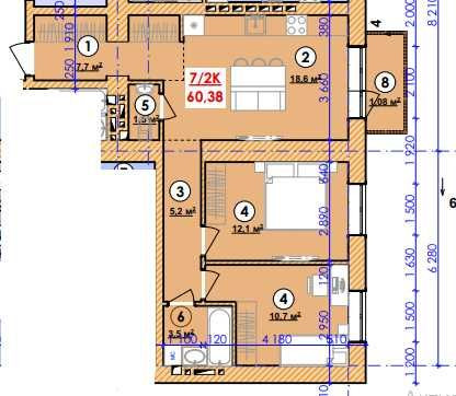 Продається 2 кім квартира в м.Калуші Калуш - изображение 1