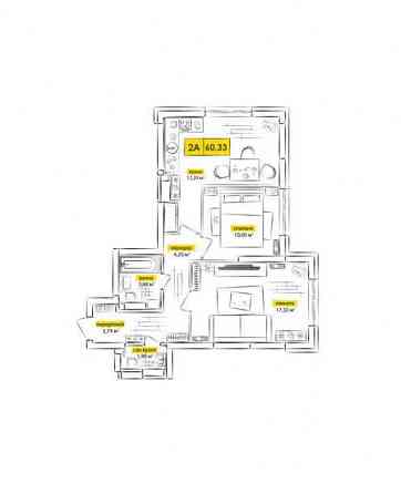 Позняки 2-кімнатна | безкомісії | 1127$ за M2 Киев