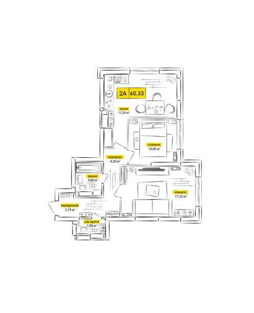 Позняки 2-кімнатна | безкомісії | 1127$ за M2 Київ - зображення 1