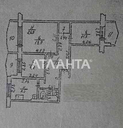 Предлагается к продаже  3-х комнатная  квартира на улице Бочарова, Одесса