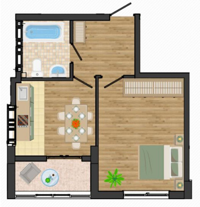 1-кімнатна квартира в ЖК Золота Ера Крижанівка - изображение 1