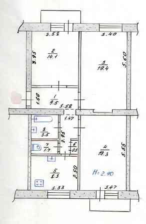 Топ пропозиція! Супер планування! 3-х кімнатна "Сталінка" 97 квартал. Кривой Рог