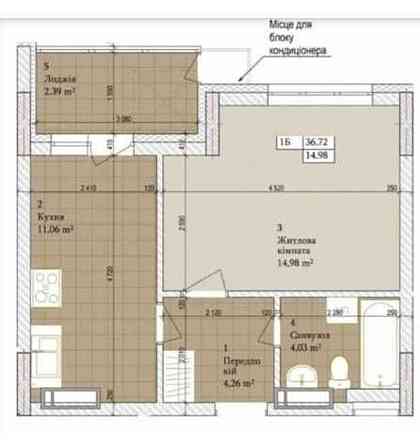 Продам 1-ком. квартиру 36м² ЖК Дніпровська Марія. Ул. Сосюри 6 !!! Київ