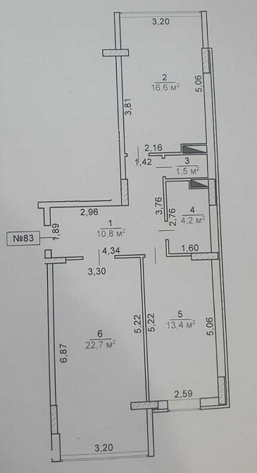 Центр, 2й этаж, кирпичный дом, 69кв.м.- 59900д(і1 Черкаси - зображення 4