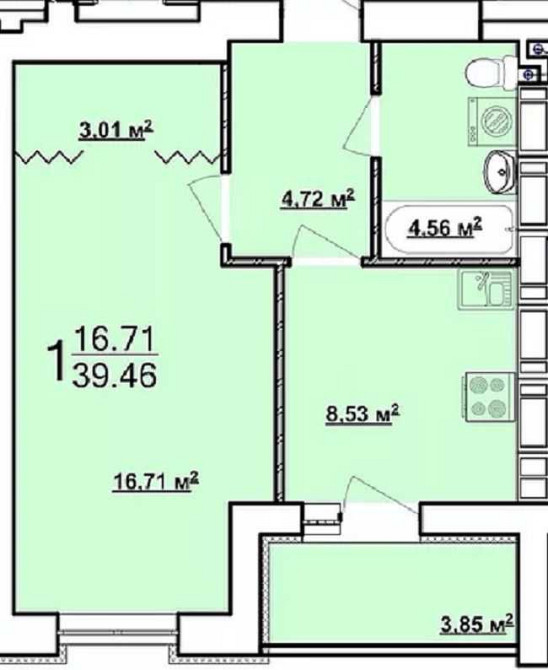 ЖК МИРА-3 Дом сдан Продам 1К квартиру 40м.кв Лучший этаж GT Харків - зображення 3
