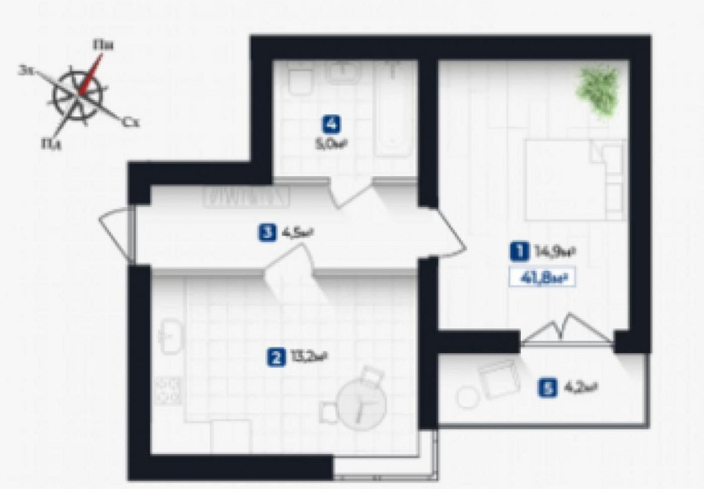 Однокімнатна квартира вул Довженка Ивано-Франковск - изображение 5
