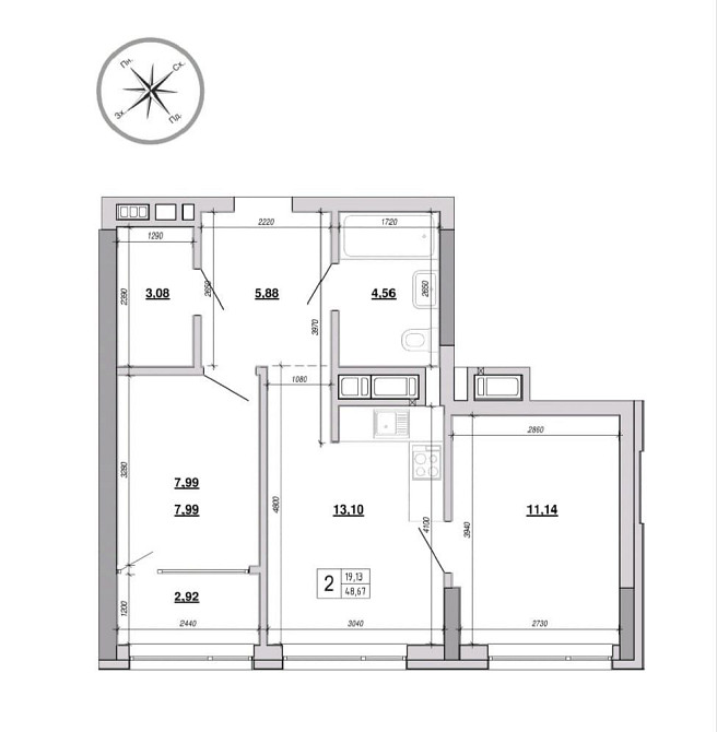 Продаж 2-кімнатної квартири по вул. Величковського Львів - зображення 2