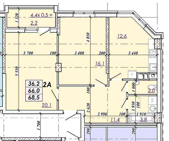 Продам 2-комн. квартиру в Малиновском районе ЖК Реал Парк (093-694) Одеса