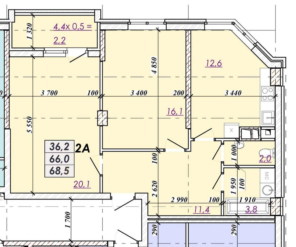 Продам 2-комн. квартиру в Малиновском районе ЖК Реал Парк (093-694) Одеса - зображення 5