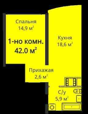 В продаже 1 ком. квартира на пр. Гагарина Одеса