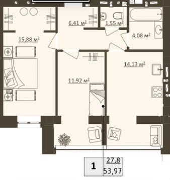 Продам 2 кімнатну квартиру на Сахарова Одеса - зображення 1