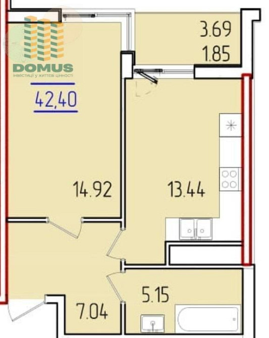 Прямой Ипподром! Продам 1 комн ЖК 63 Жемчужина! Дом сдан! Одеса - зображення 7