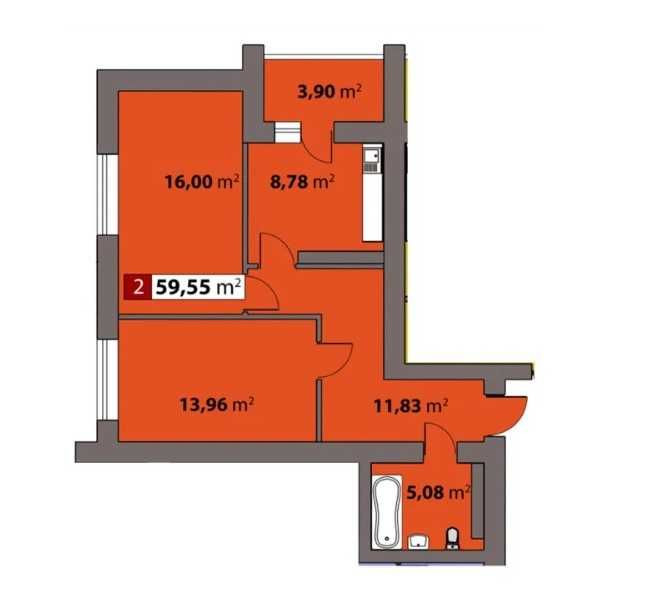 Видова Квартира 2к р-н Митниця вул.Жужоми 4 ЖК"Парковий на Дніпрі" Черкассы - изображение 7