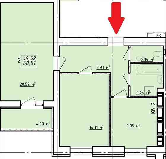 ЖК Левада Заливная 10, Продам 2 комн квартиру 61м2 ВСЕ КОММУНИКАЦИИ AB Харків