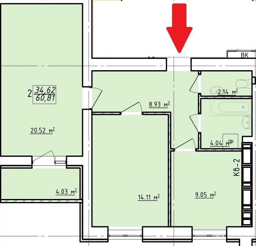 ЖК Левада Заливная 10, Продам 2 комн квартиру 61м2 ВСЕ КОММУНИКАЦИИ AB Харків - зображення 1