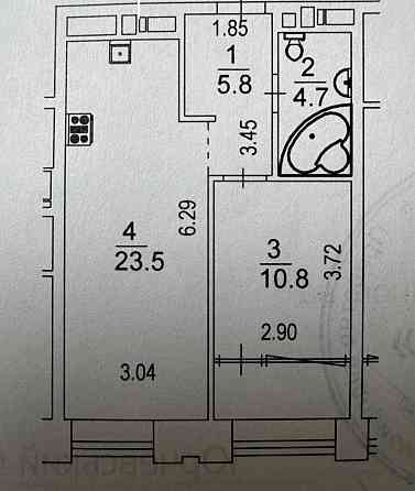 Терміново! Простора 1к  в зданому ЖК Славутич поруч Севен Зарічний Киев