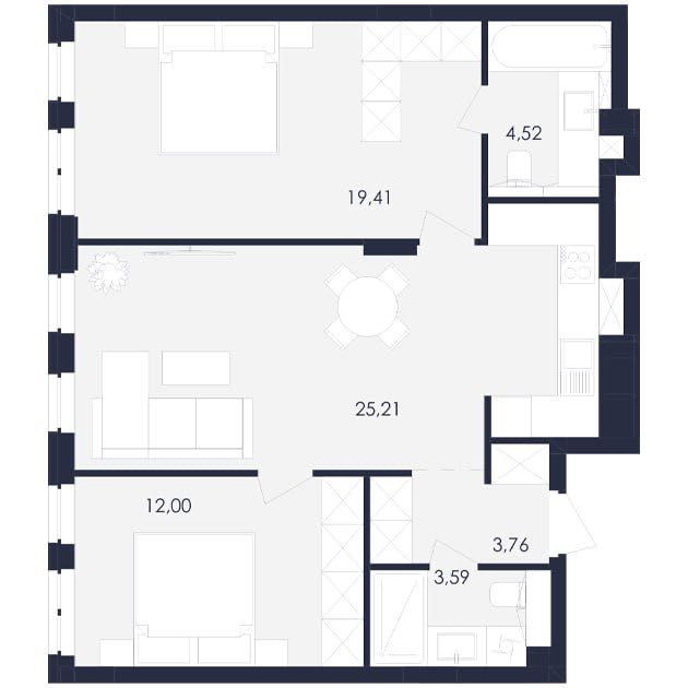 Продаж. 2кімнатна квартира в ЖК Авалон Холідей, вул. Героїв Майдану 1 Сокольники - изображение 3